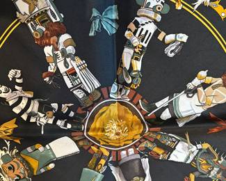 Hermes scarf signed by Hermit