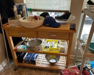 Butcher block cart