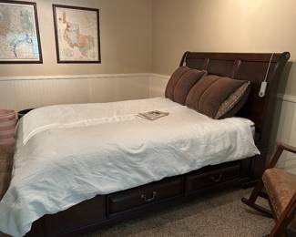 Queen size platform bed with sleep number