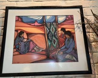 Signed and numbered Prna print with papers