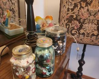 Buttons & antique embroidery