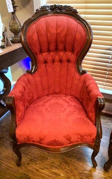 Carved rosewood armchair