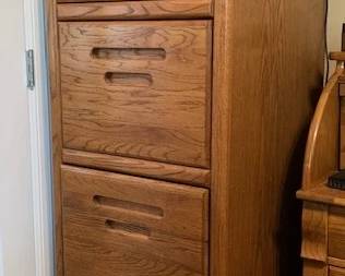 Wood filing cabinet