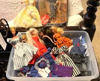 Barbie's and handmade Barbie clothes