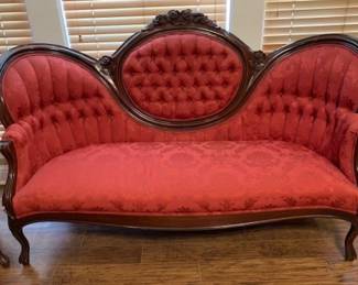 Carved rosewood settee/couch