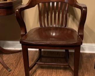 Vintage mahogany bankers/lawyers/library chair - 1 of 2