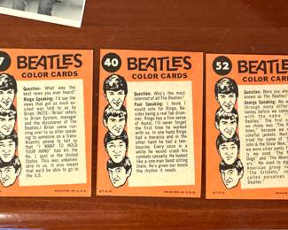 Vintage Beatles trading cards