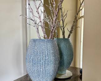 Gorgeous ceramic blue and white large vase