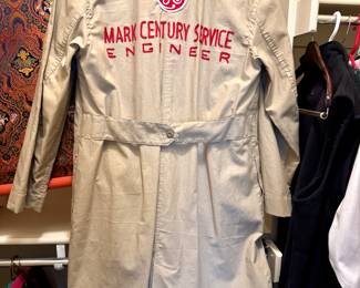 Vintage lab coat embroidered G E engineer