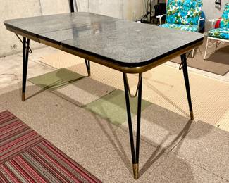 Mid century Formica top kitchen table with hairpin legs