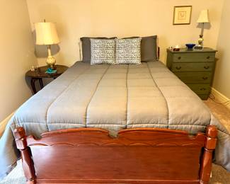 Mid century western bed, head and foot boards