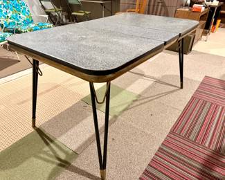 Mid century Formica top kitchen table with hairpin legs