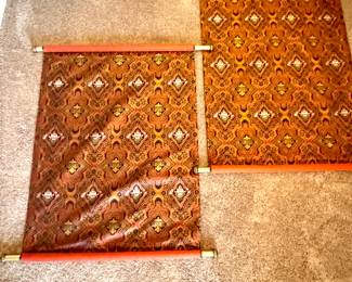 Pair of hanging tapestries