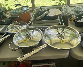 New 3 piece stainless cookware