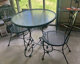 Patio table and 2 chairs