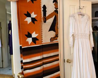 Mexican Sarape type Textiles, wedding dress