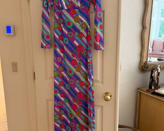 1960s maxi dress with slits