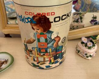 Vintage blocks in can