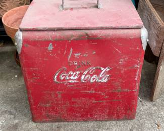 Vintage Coca Cola metal cooler