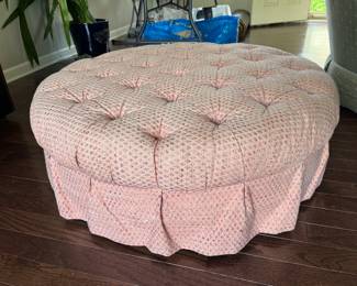 Baker Furniture upholstered ottoman.....