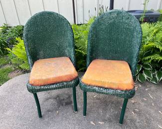 Wicker side chairs