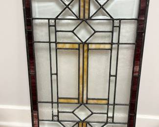 Stained glass window panel
