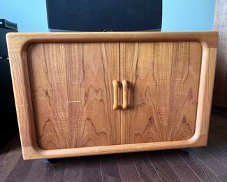 Teak media cabinet.....