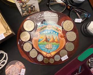 Costa Rica coin display