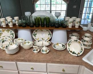 AMAZING! 66pc collection of Metlox Vernon Ware VINEYARD pattern!