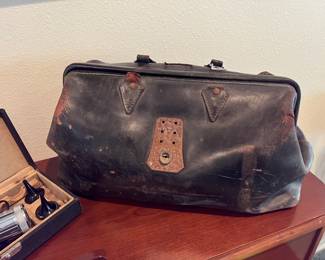 Antique leather medical bag