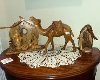 Wooden Nativity set