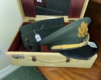 Vietnam era officer's hat & cap