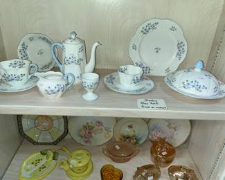 SHELLY ENGLISH FINE BONE CHINA "BLUE ROCK" PATTERN