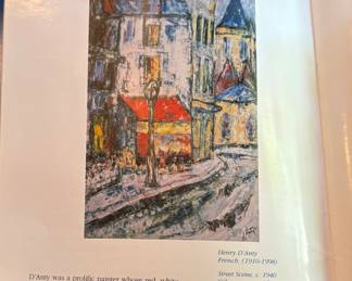 Here is the picture of the painting we have in the house in the brochure.  At the bottom of the page it tells you the painting is located in this house and the owner.  I had to cut the owners name off the page just for the ad.   Family didn’t want the owners name listed in this estate sale ad that thousands of people will see.  Thought it was best to keep that private.  If you buy the painting you can take a picture of the page with the original owners name (the estate owner) 