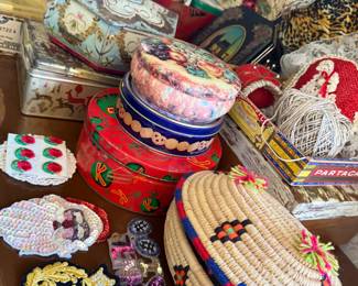 Vintage Tins, Sewing, Materials