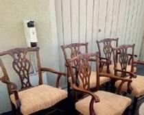 Five Vintage Wooden Armchairs for Dining Room