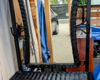 Black Wicker Stand for Entryway