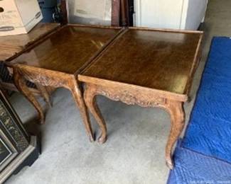 TWO Decorative Wooden End Tables