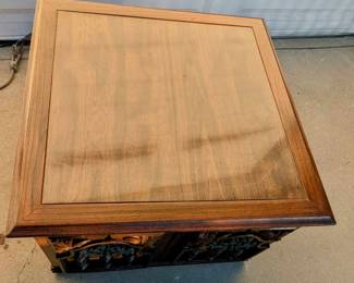 Vintage End Table with Storage Below