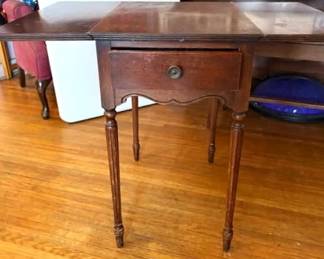 Antique Drop Leaf End Table