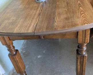 Vintage Oval Wooden Drop Leaf Table