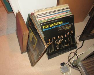 an assortment of LPs
