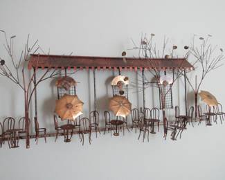 nice copper cafe wall art