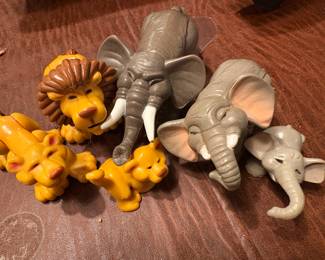 Vtg Fisher Price Lion & Elephant Toys