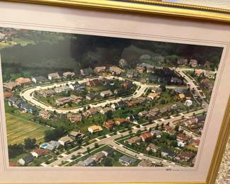Framed Aerial Photo of Neighborhood!