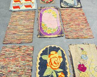 Antique Wool Hook Rugs!