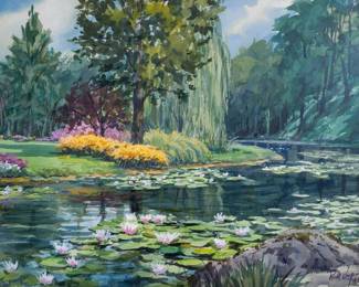 Renowned Local Artist Walter Chapman Framed Maumee River Scene1