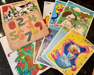 Vintage Wooden & Cardboard Children's Puzzles!