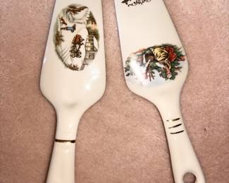 Currier & Ives Winter Scene Cake Server!