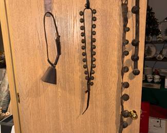 Antique Bells on Leather Straps!